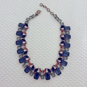 J Crew Fashion Jewelry Blue Pink Rhinestone